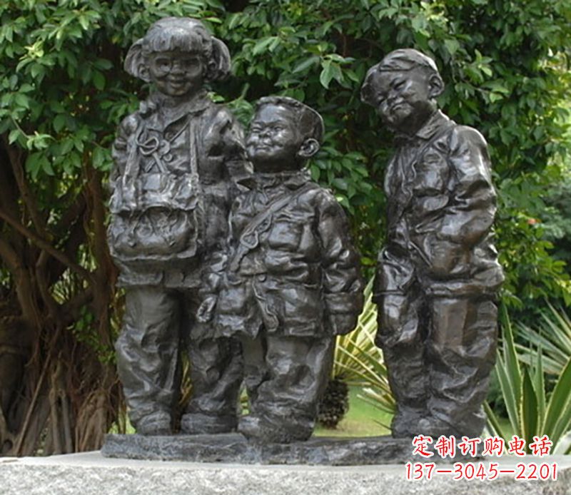 辽阳公园儿童人物铜雕