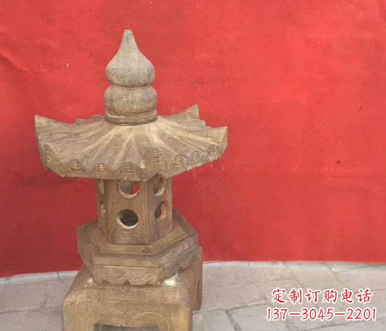 辽阳公园仿古石灯石雕