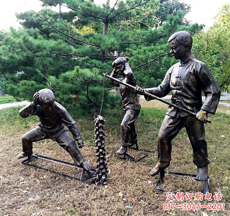 辽阳优雅精致的儿童铜雕
