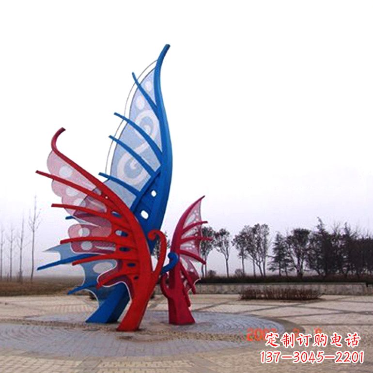 辽阳精美蝴蝶不锈钢景观雕塑