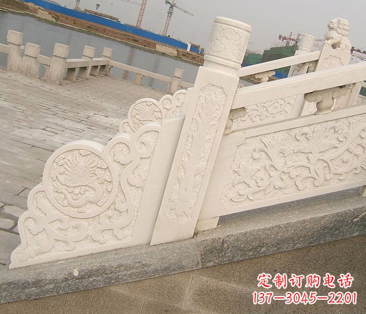 辽阳公园汉白玉栏板景观石雕 (2)