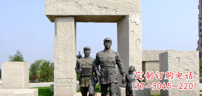 辽阳纪念红军的铜雕制品