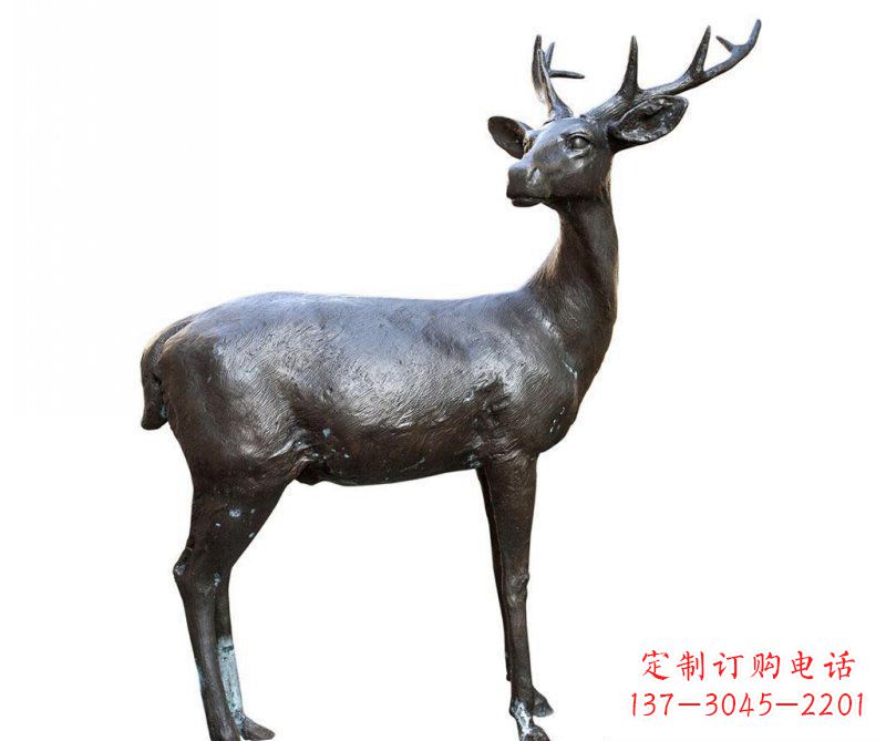 辽阳铜雕回头鹿动物雕塑