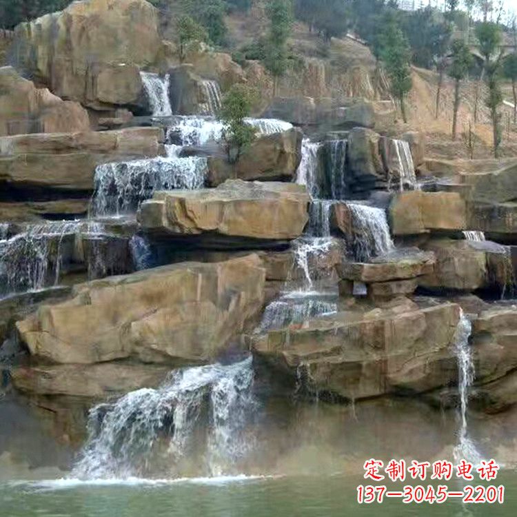 辽阳中领雕塑公园假山流水景观雕塑