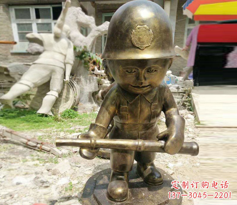 辽阳精致细腻的交通警察铜雕