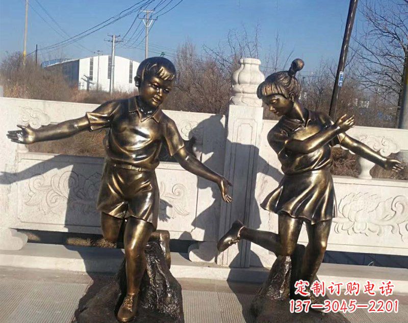 辽阳新颖花篮儿童铜雕