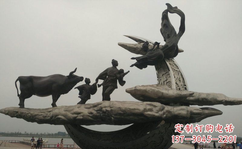 辽阳非凡爱恋不锈钢牛郎织女雕塑