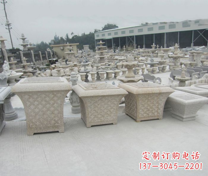 辽阳优雅花盆大理石雕塑
