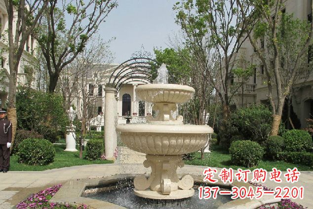 辽阳公园景观大理石喷泉石雕 (4)