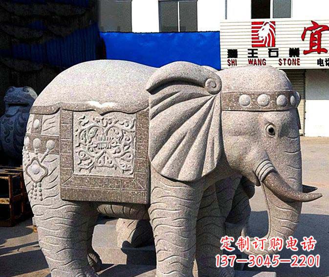 辽阳公园景观大理石缅甸大象石雕