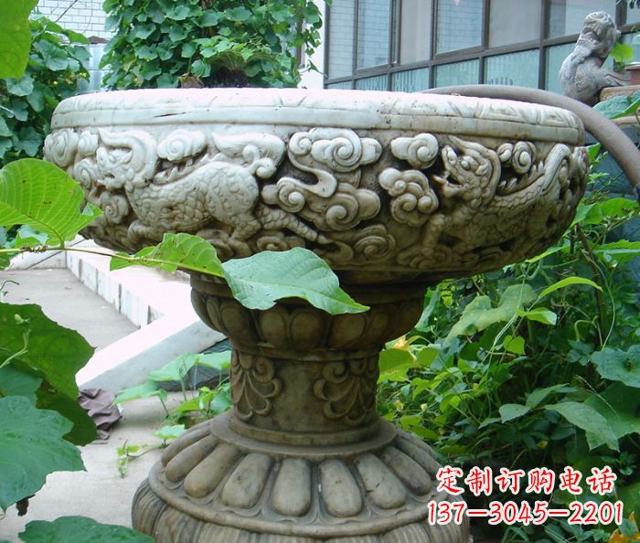 辽阳公园景观仿古花盆石雕