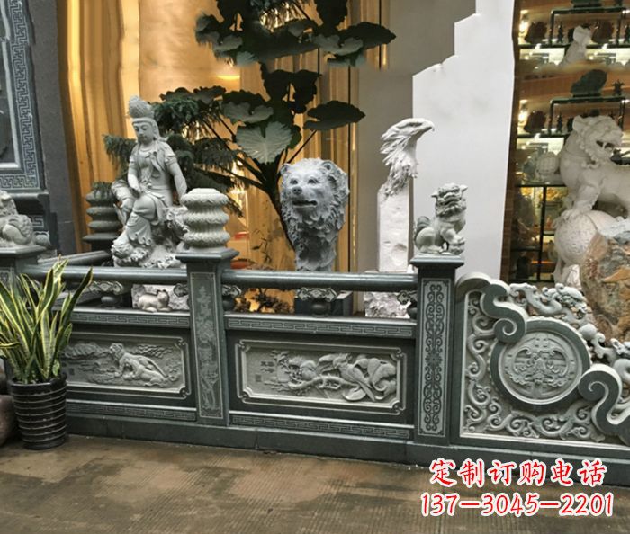 辽阳公园景观仿古石栏板 (3)