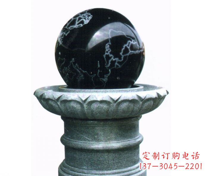 辽阳公园景观风水球喷泉石雕 (3)
