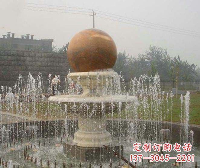 辽阳公园景观风水球喷泉石雕