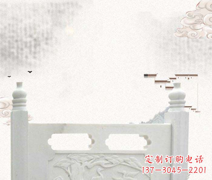 辽阳公园景观汉白玉石雕栏板