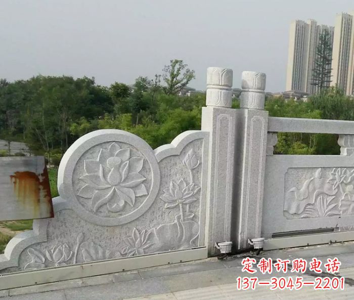 辽阳汉白玉石雕栏板