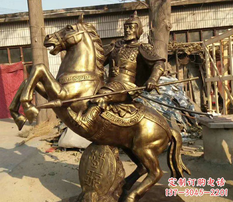 辽阳高雅精美的骑马铜雕