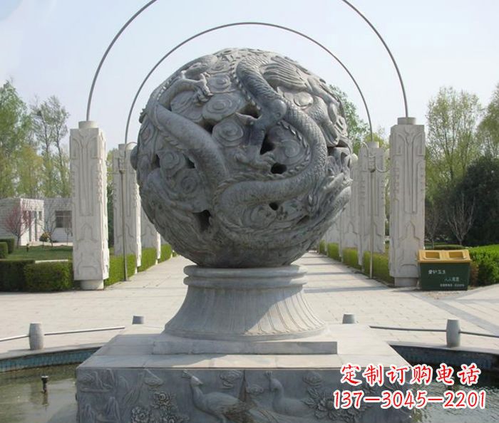 辽阳喷泉石雕,添彩公园风景