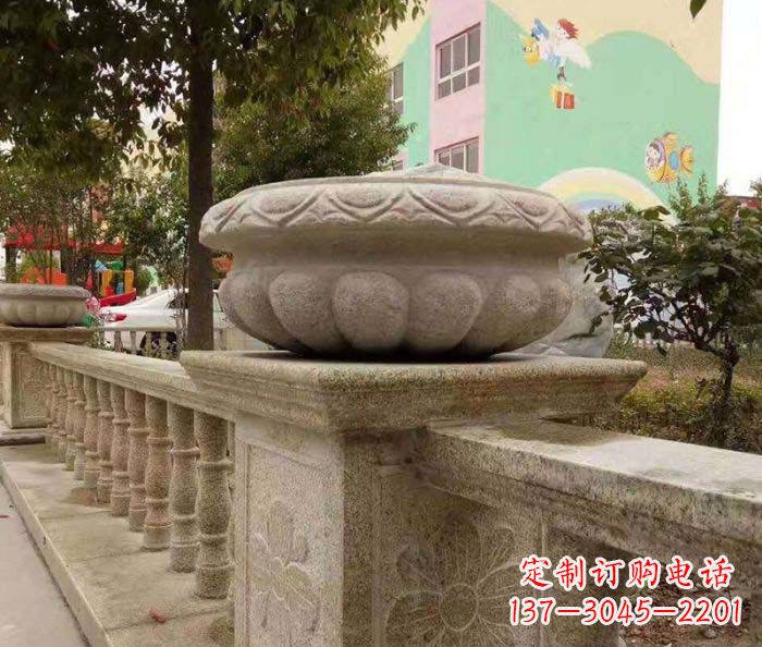 辽阳砂岩花盆雕塑