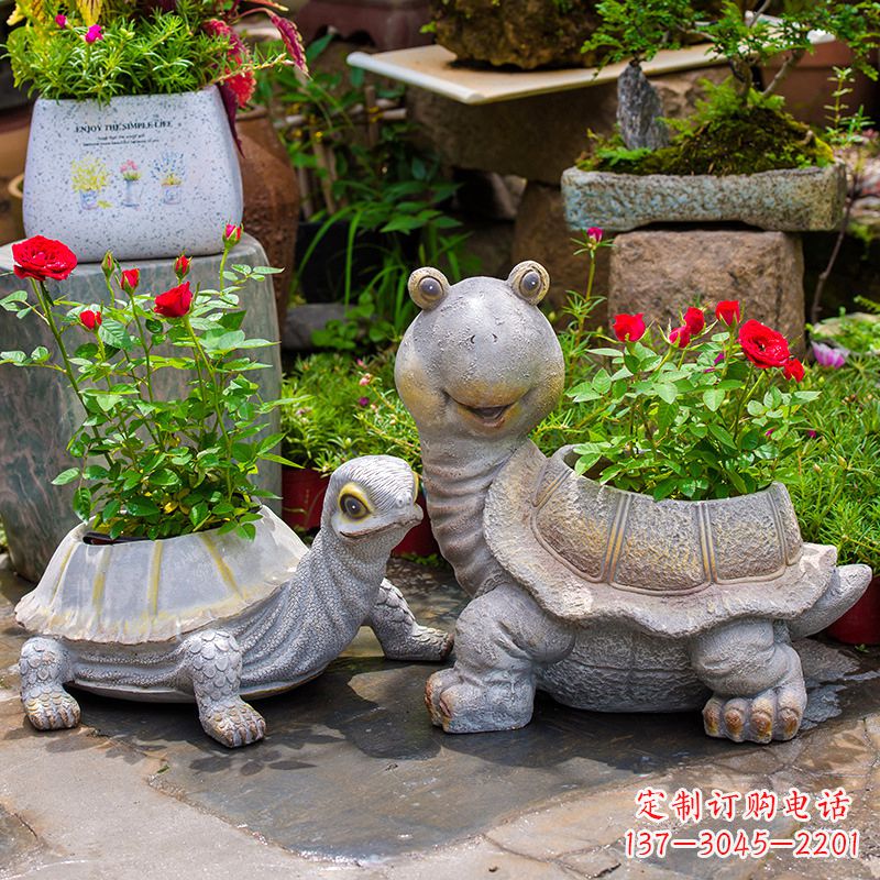 辽阳铸铁乌龟花盆雕塑