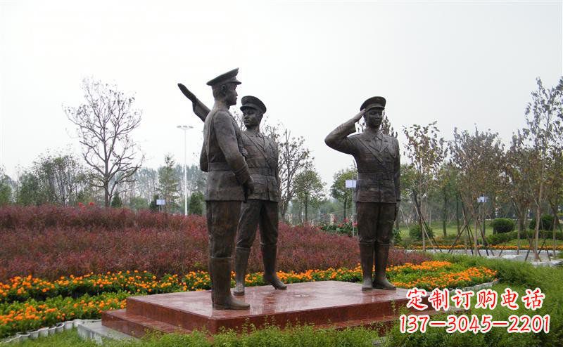 辽阳公园警察人物铜雕