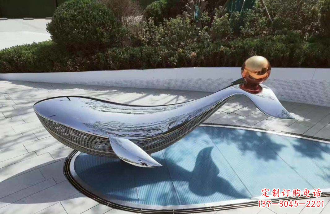 辽阳公园镜面不锈钢海豚雕塑