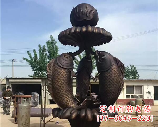 辽阳中领雕塑出品传统意象·鲤鱼铜雕