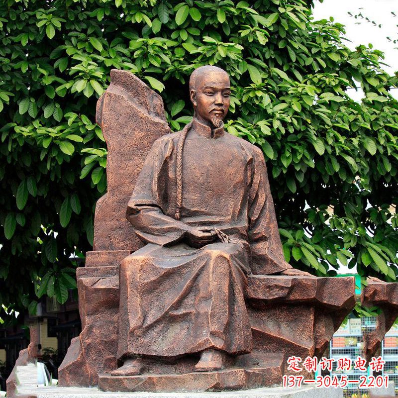 辽阳清朝名人叶天士纯铜雕像
