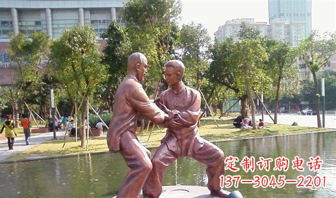 辽阳太极拳铜雕精美工艺品