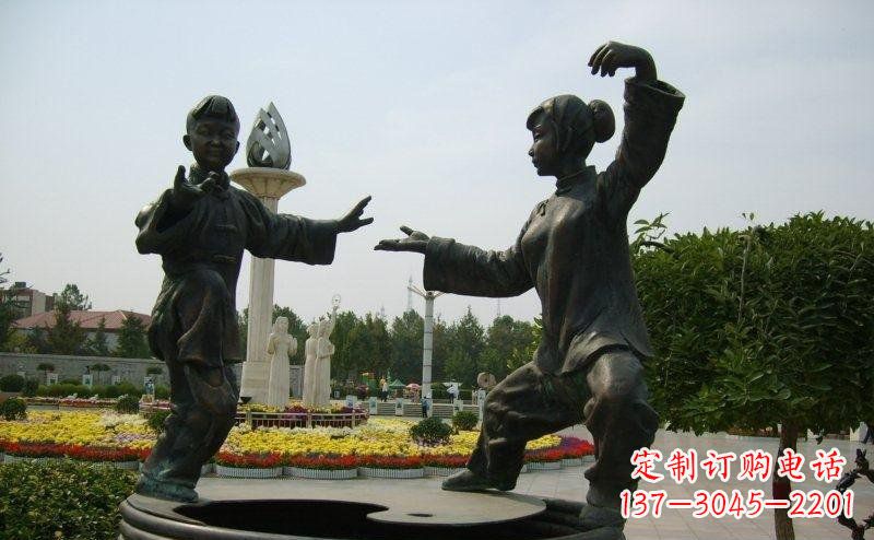 辽阳艺术精灵传统太极拳铜雕