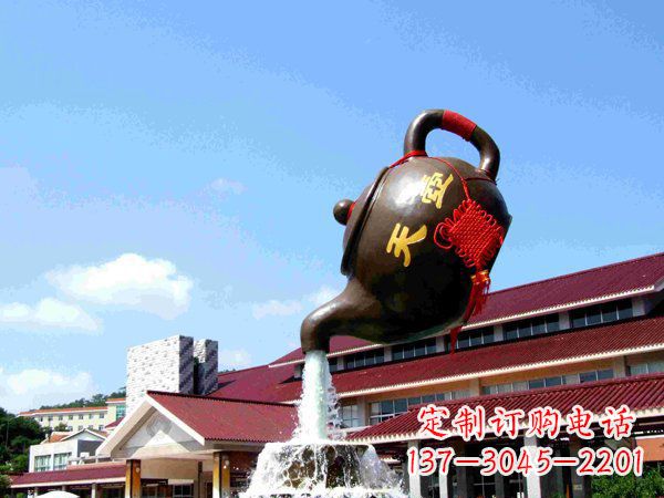 辽阳传统铜质茶壶雕塑