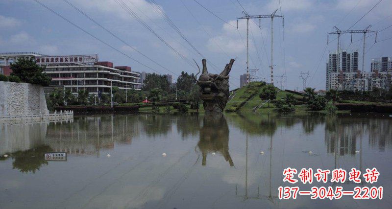 辽阳室外公园铜雕龙雕塑