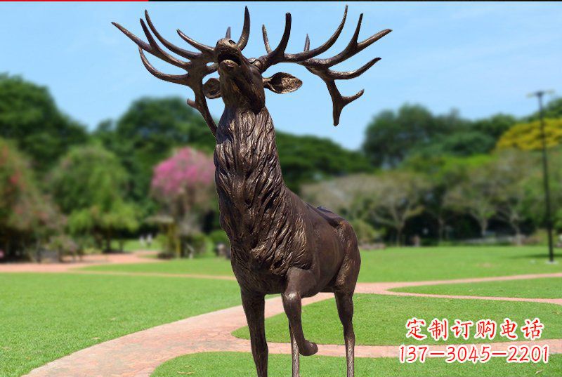 辽阳梅花鹿铜雕制作