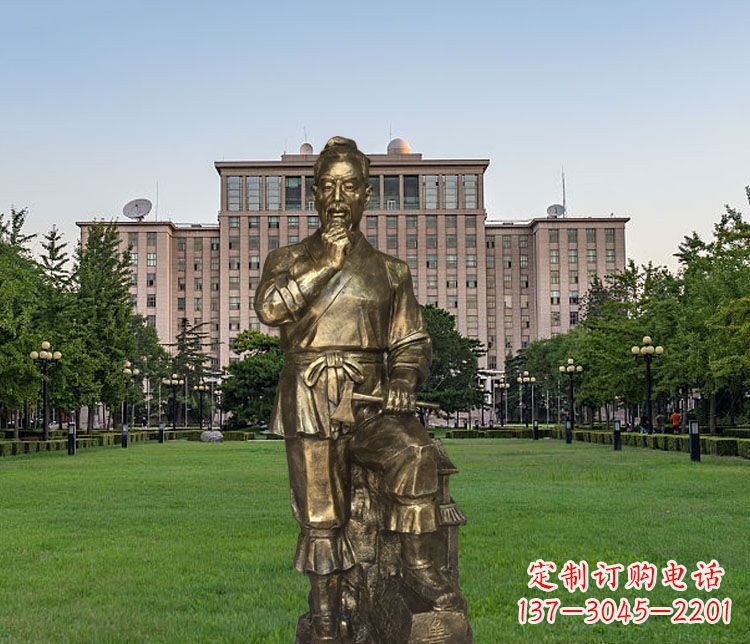 辽阳公园木匠祖师鲁班铜雕