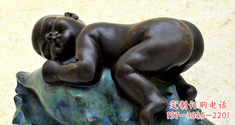 辽阳浪漫晨曦——小男孩铜雕
