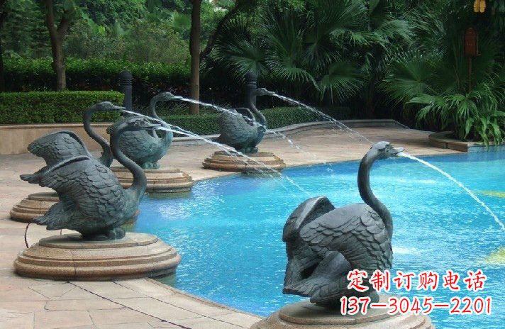 辽阳精美雕刻的天鹅喷泉雕塑