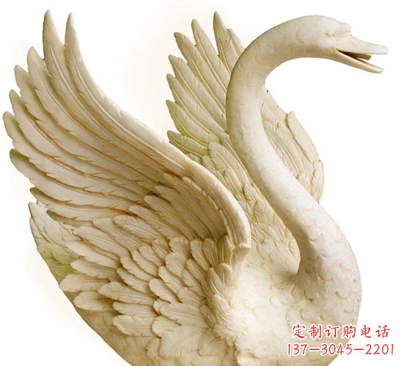 辽阳经典设计,灵动优雅,真实天鹅石雕塑