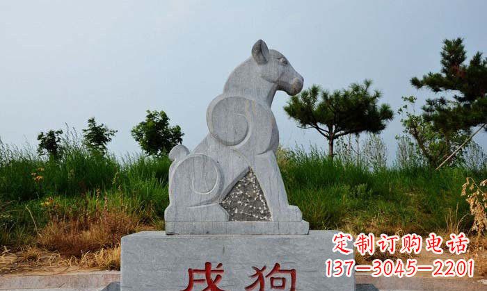 辽阳青石生肖动物雕塑