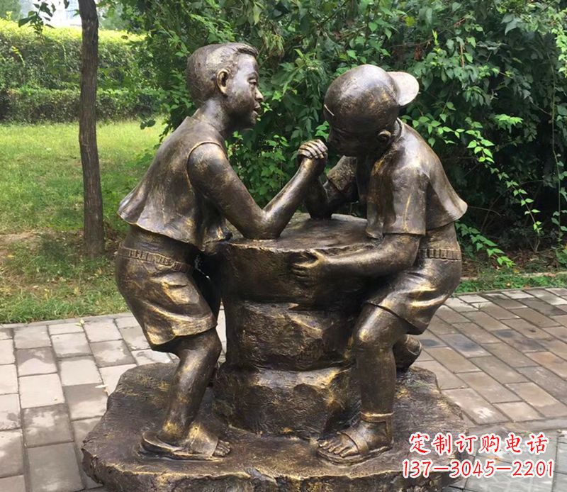 辽阳童心盎然儿童铜雕
