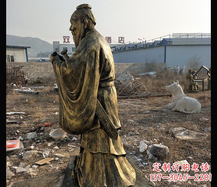 辽阳铜铸孔子雕塑,传承中华民族精神文化