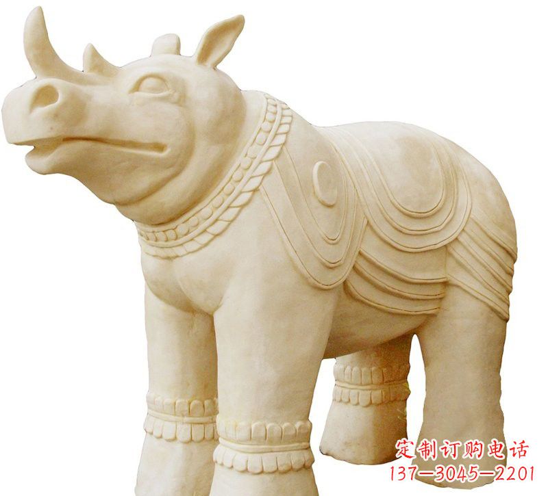 辽阳砂岩犀牛雕塑