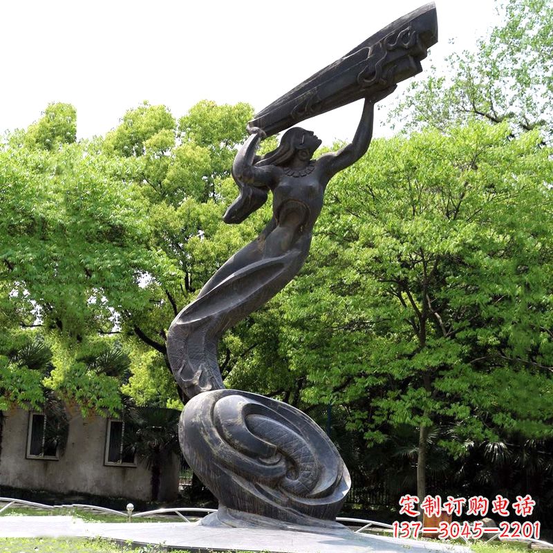 辽阳精致精美的女娲补天雕塑