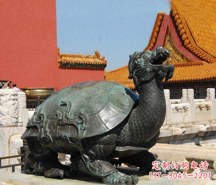 辽阳公园神兽龙龟铜雕