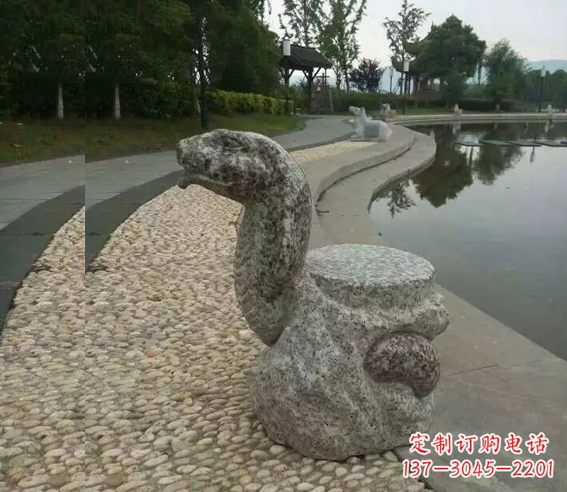 辽阳中领雕塑-十二生肖蛇石雕