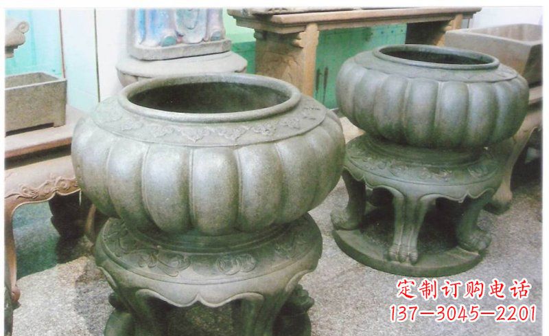 辽阳铜质公园水缸雕塑