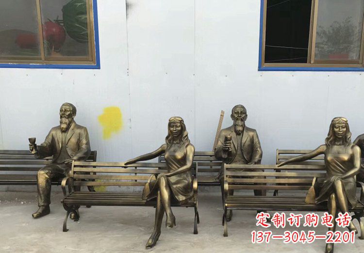 辽阳唯美女性铜雕美女长椅