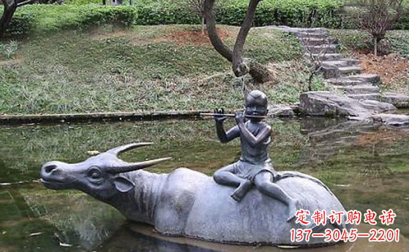 辽阳草原上的牧童铜雕
