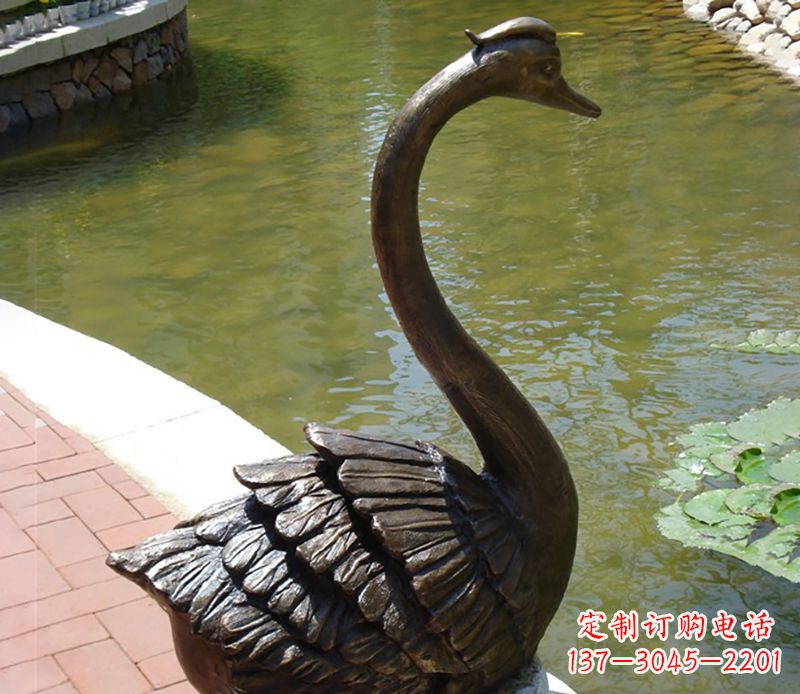 辽阳公园装饰铜天鹅喷泉雕塑