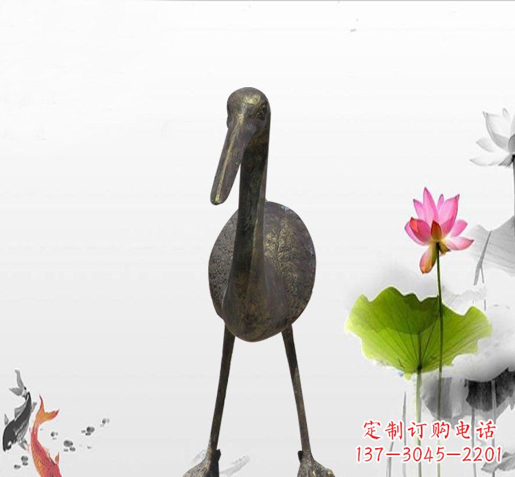 辽阳高品质铜制仙鹤雕塑