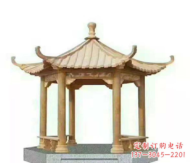 辽阳晚霞凉亭石雕